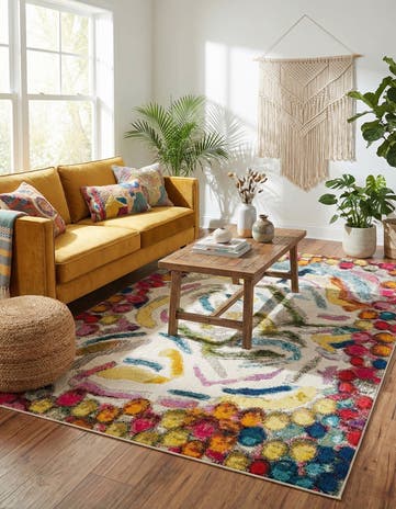 6' x 9' Washable Vivid Rug