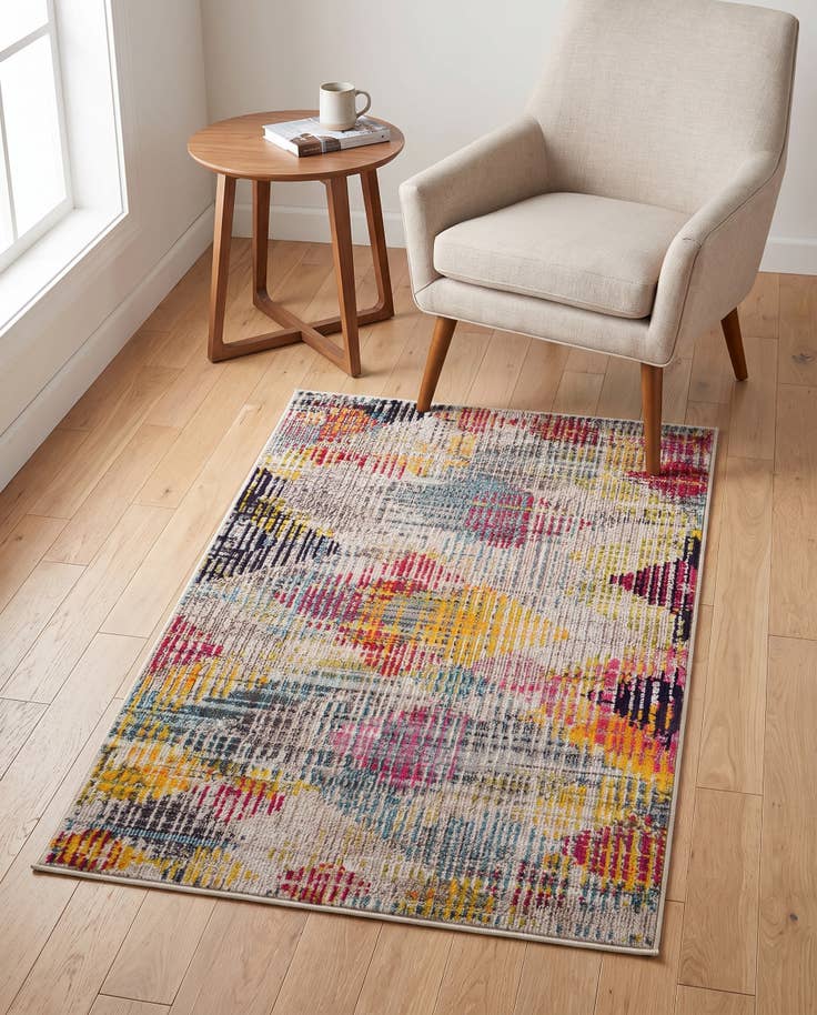 Detail image of 3' 3 x 5' 3 Washable Theia Rug