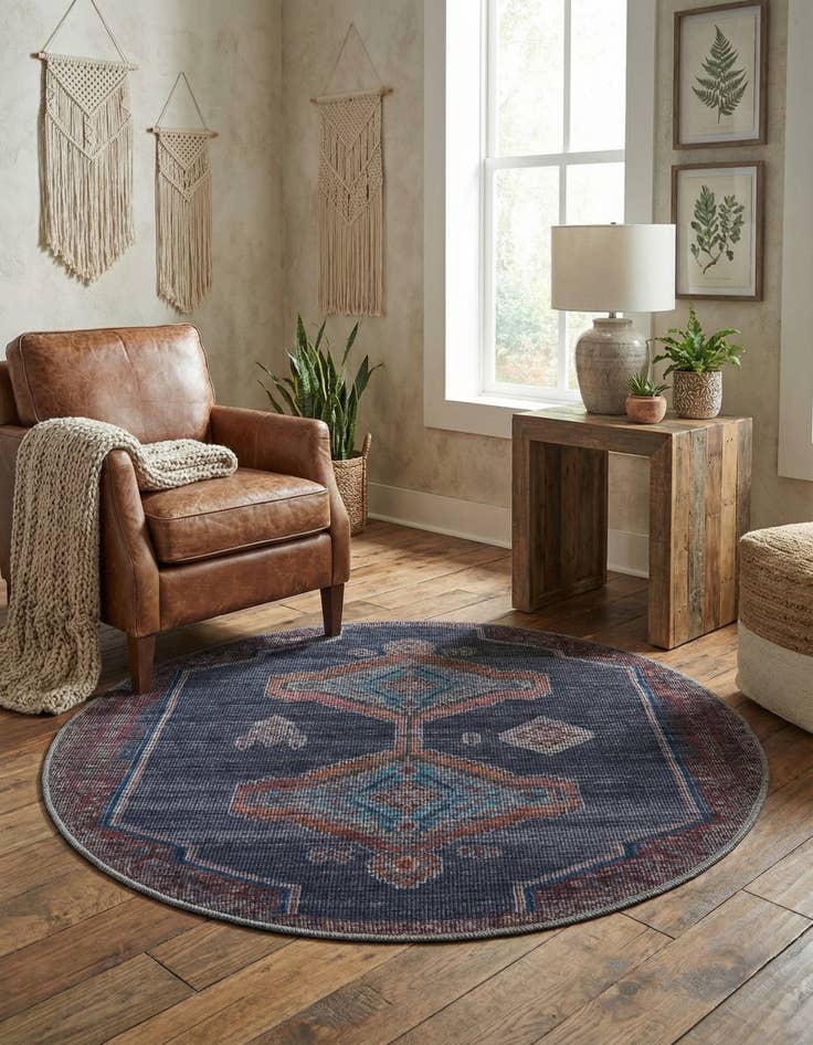 Detail image of  4' x 4'  Washable Sisu Round Rug