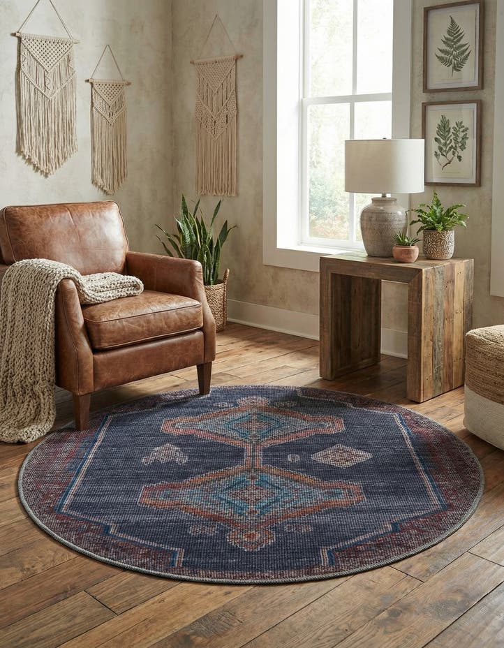 4' x 4' Washable Sisu Round Rug