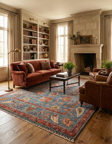5' 8 x 8' 1 Hand Knotted Ariana Ziegler Rug