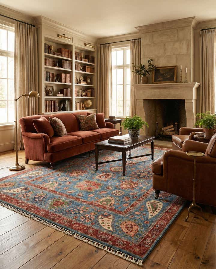 5' 8 x 8' 1 Hand Knotted Ariana Ziegler Rug