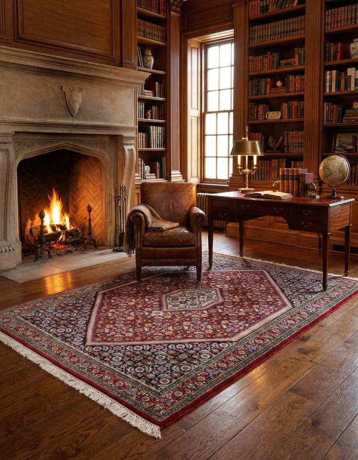 Detail image of 3' 7 x 5' 3  Hand Knotted Bidjar Wool Rug