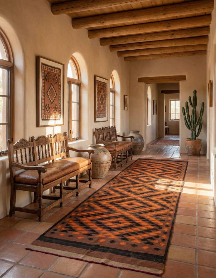 Detail image of 4' 7 x 15' 8  Hand Woven Kilim Fars Wool Runner Rug