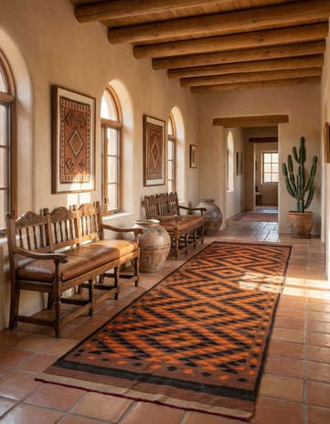 4' 7 x 15' 8 Hand Woven Kilim Fars Wool Runner Rug