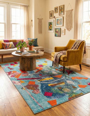 4' x 6' Washable Vivid Rug
