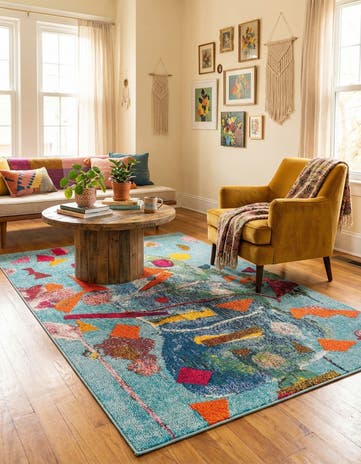 4' x 6' Washable Vivid Rug