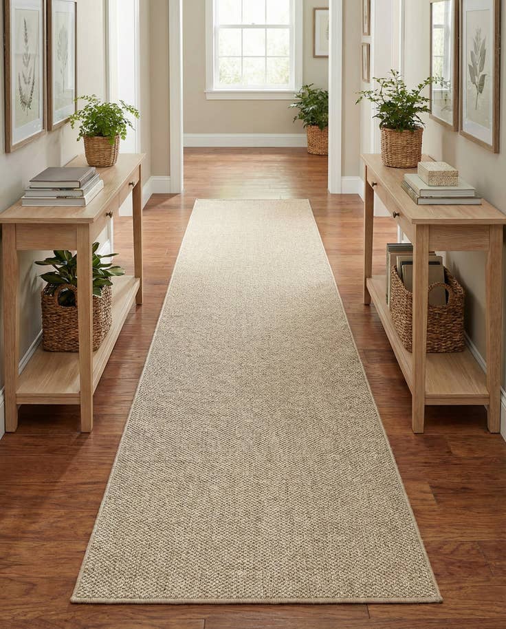 Detail image of 2' 7 x 12' Easy-Clean Solid Indoor / Outdoor Runner Rug
