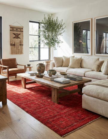 6' 7 x 9' 5 Hand Knotted Moroccan Wool Rug
