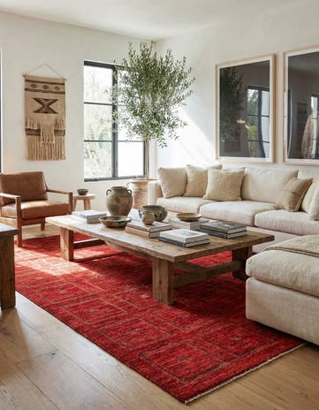 6' 7 x 9' 5 Hand Knotted Moroccan Wool Rug
