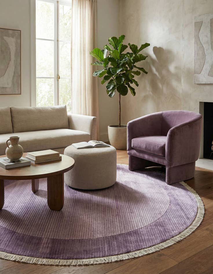 Detail image of 6' 5 x 6' 5  Hand Knotted Darya Wool Round Rug