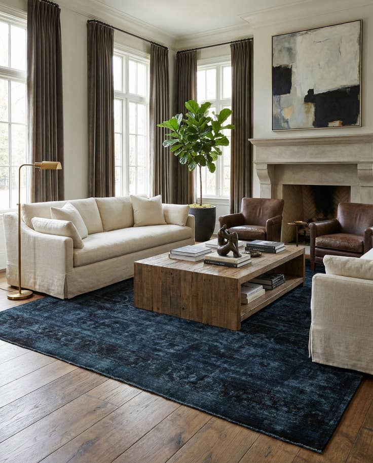 Detail image of 9' 6 x 13' Hand Knotted Ultra Vintage Persian Wool Rug