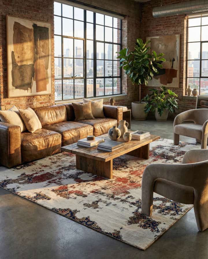 7' x 10' Hand Knotted Ultra Vintage Persian Wool Rug