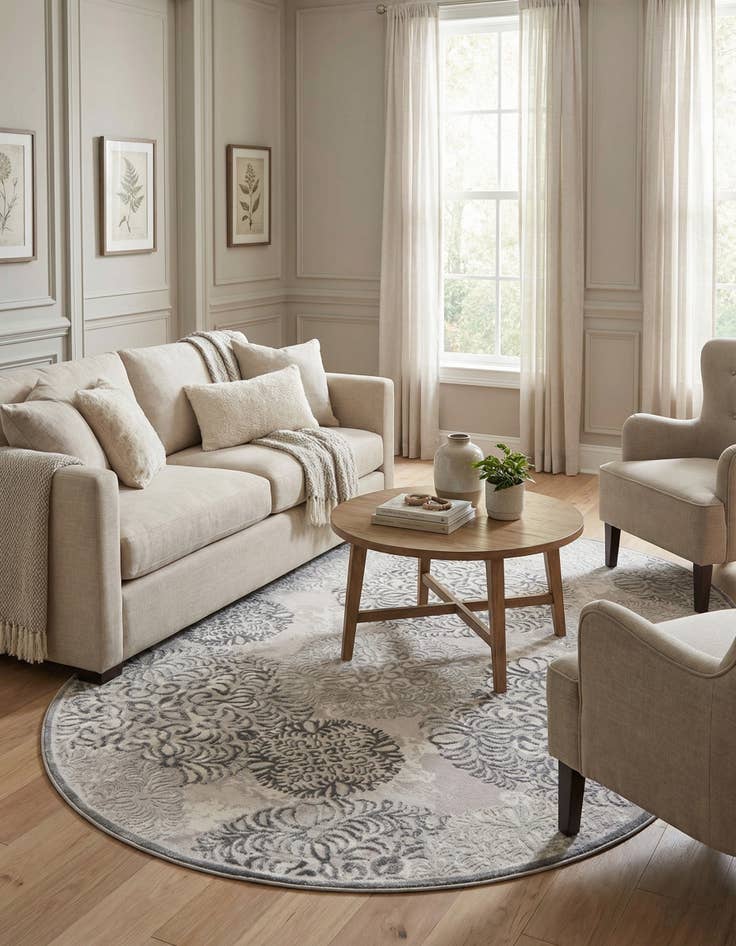 Detail image of 5' 3 x 8' Chesterfield Oval Rug