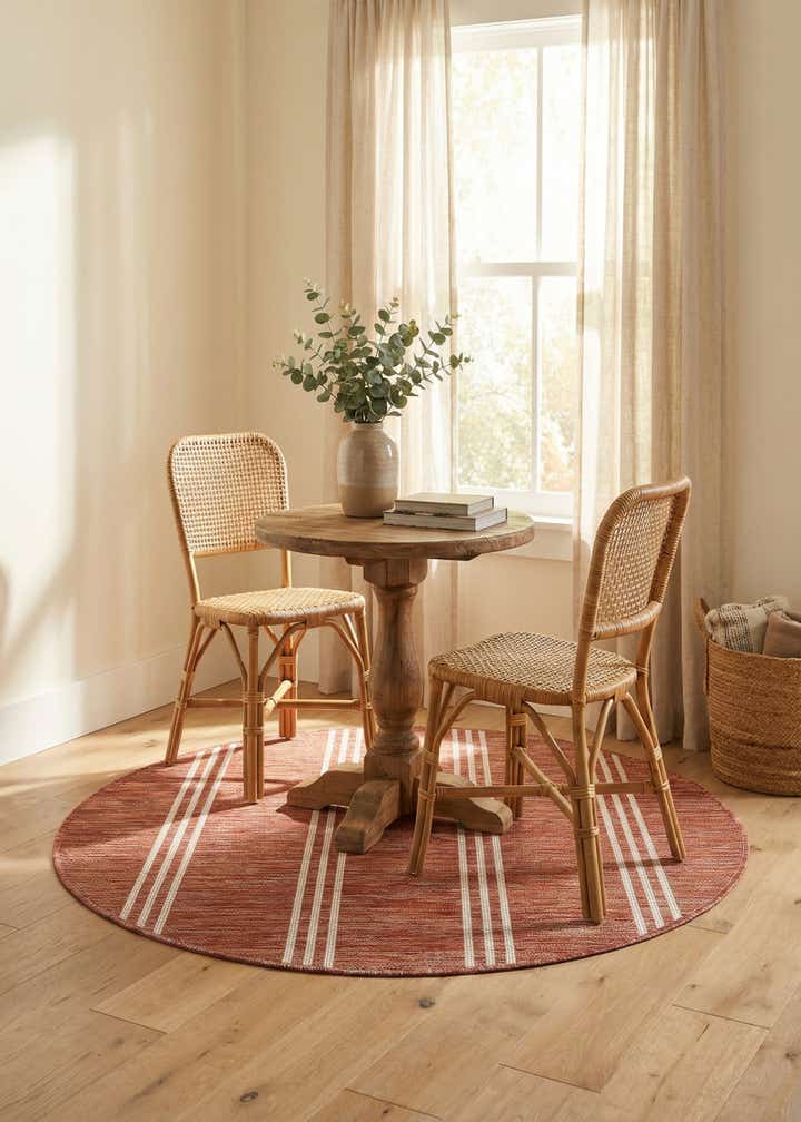 4' x 4' Easy-Clean Jill Zarin Anguilla Indoor / Outdoor Round Rug
