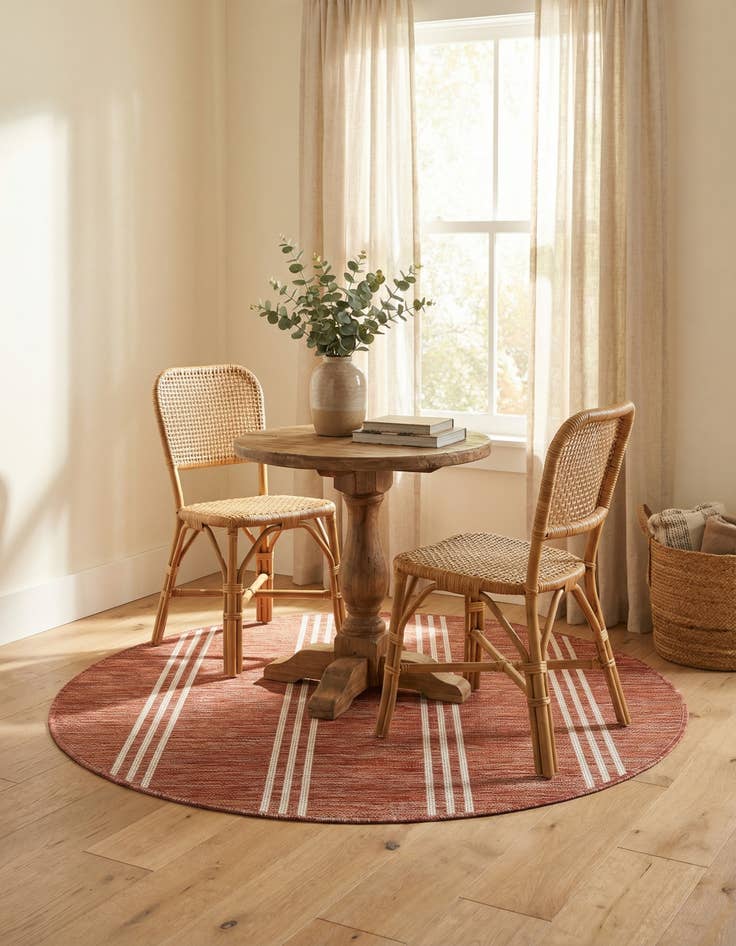 Detail image of 4' x 4'  Washable Jill Zarin Anguilla Indoor / Outdoor Round Rug