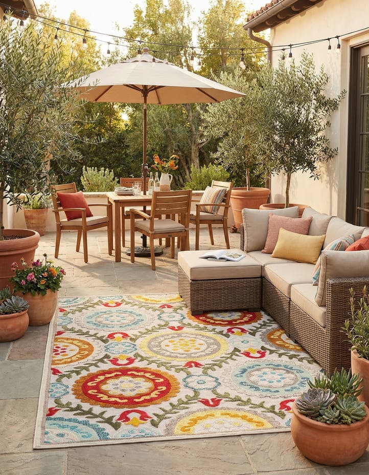 7' 10 x 10' Easy-Clean Casablanca Indoor / Out...