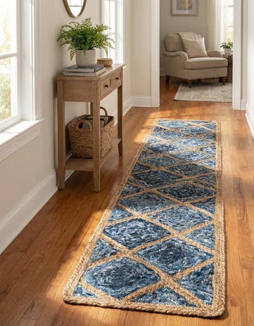 1' 2 x 8' Handmade Braided Jute Table Runner Rug