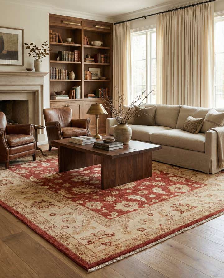 8' 11 x 12' 3 Hand Knotted Peshawar Ziegler Rug