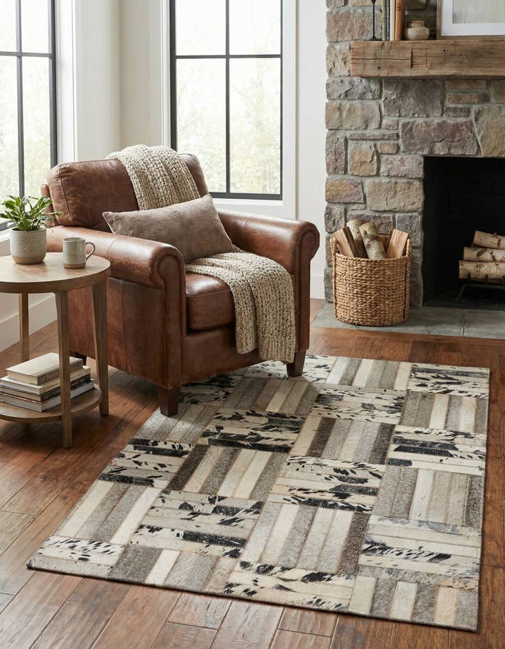 Detail image of 2' 1 x 3' 1 Cowhide Rug