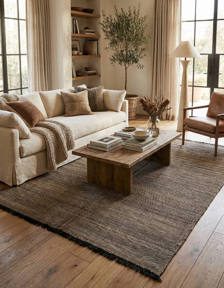 Detail image of  7' x 9' 6  Hand Knotted Moroccan Wool Rug