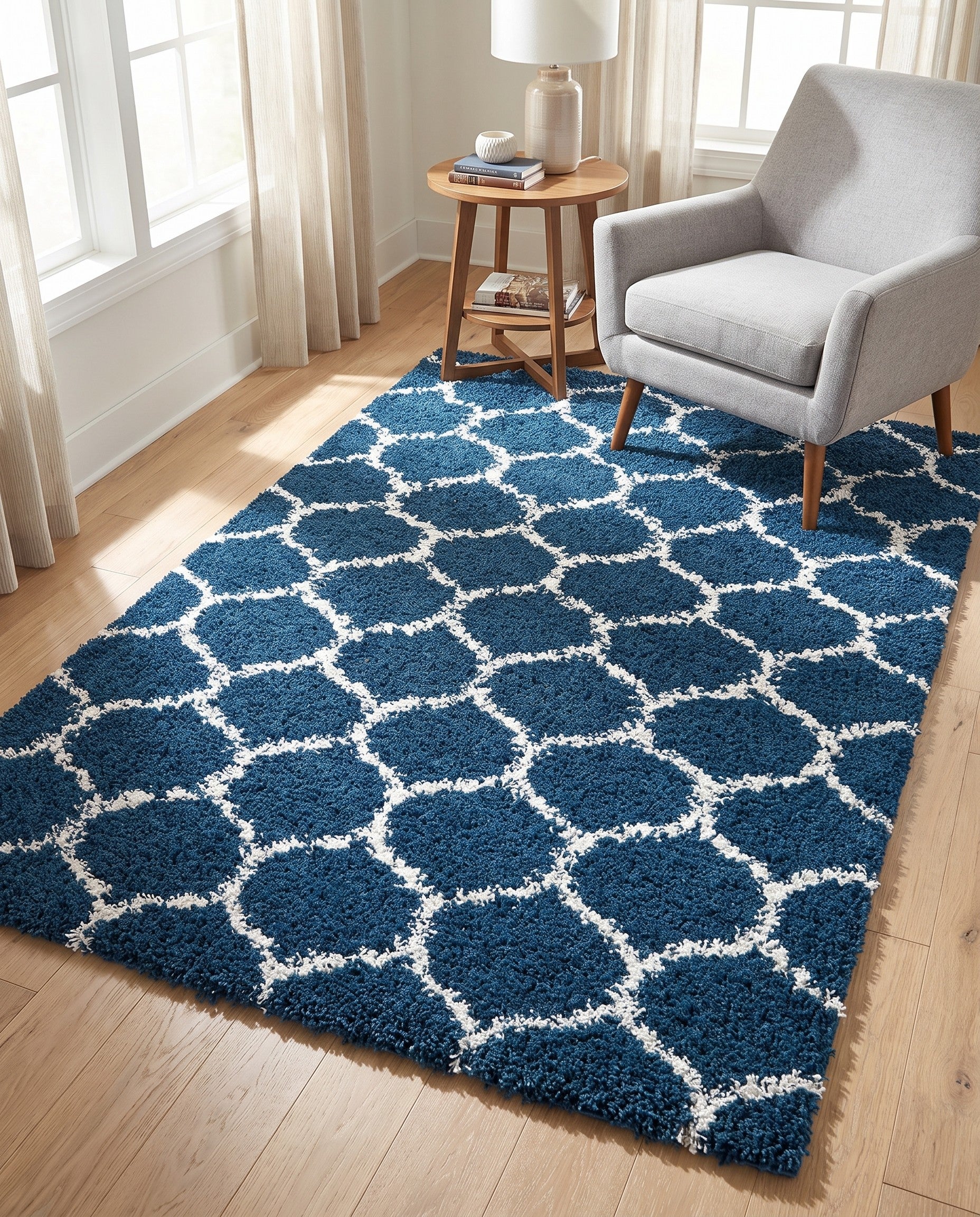 5' 3 x 8' Trellis Shag Rug