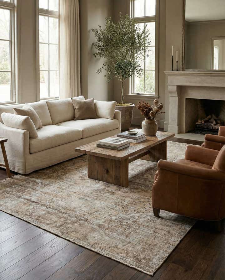 6' 7 x 8' 10 Hand Knotted Ultra Vintage Persian Wool Rug