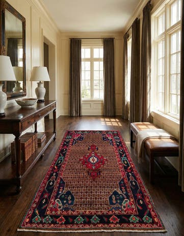 5' 2 x 9' 10 Hand Knotted Koliaei Persian Wool Runner Rug