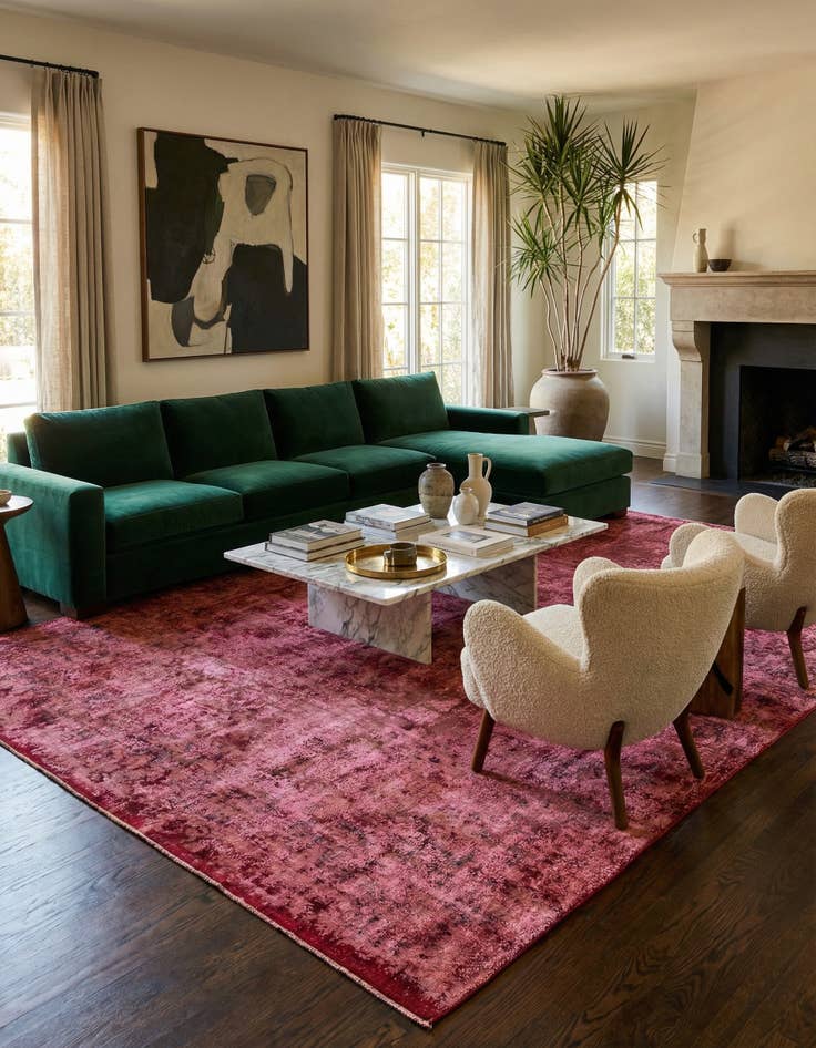 Detail image of 9' 7 x 12' 9  Hand Knotted Ultra Vintage Persian Wool Rug