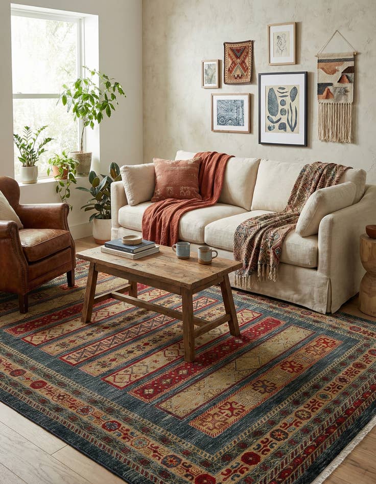 Detail image of  7' x 10' Kashkuli Gabbeh Rug