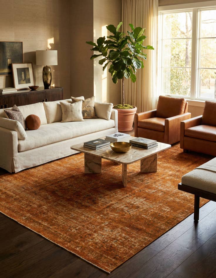 Detail image of 9' 5 x 12' 9  Hand Knotted Ultra Vintage Persian Wool Rug