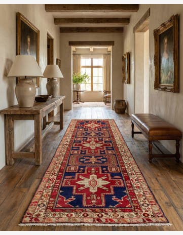 3' 8 x 11' Hand Knotted Meshkin Persian Wool Runner Rug
