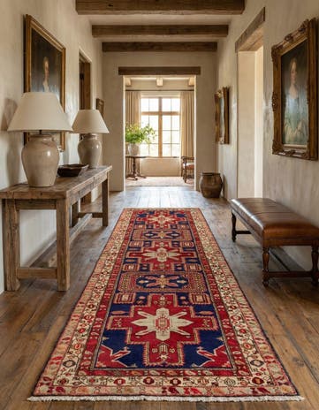 3' 8 x 11' Hand Knotted Meshkin Persian Wool Runner Rug