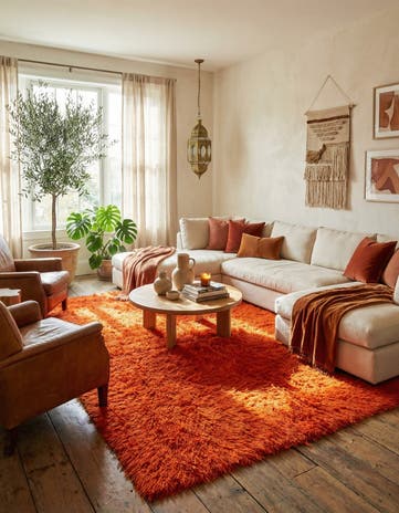 7' 4 x 8' 11 Hand Knotted Moroccan Wool Rug