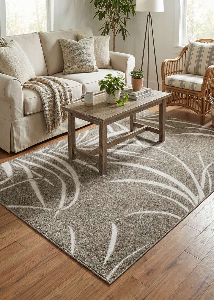5' x 8' Easy-Clean Botanical Indoor / Outdoor Rug