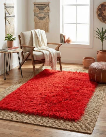 2' 5 x 4' 5 Hand Knotted Moroccan Wool Rug