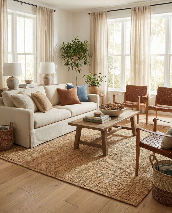 9' x 12' Handmade Heirloom Braided Jute Rug