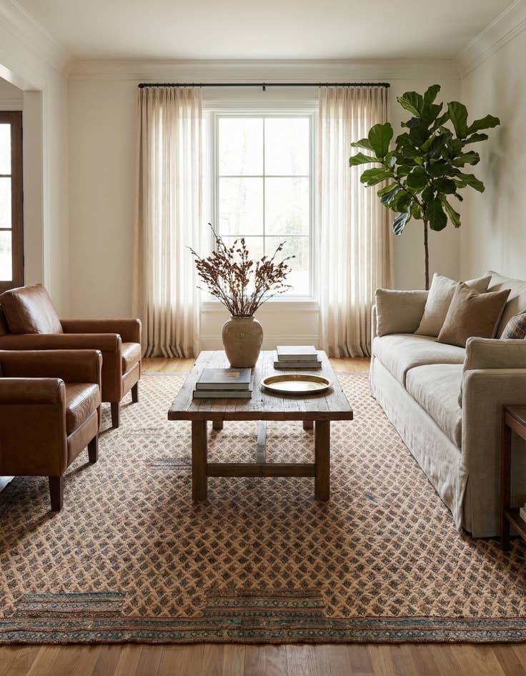 Detail image of 7' x 8' 10  Hand Knotted Ultra Vintage Persian Wool Rug