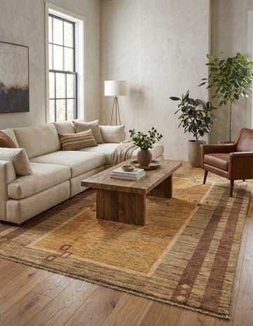 4' 10 x 6' 5 Hand Knotted Modern Ziegler Rug