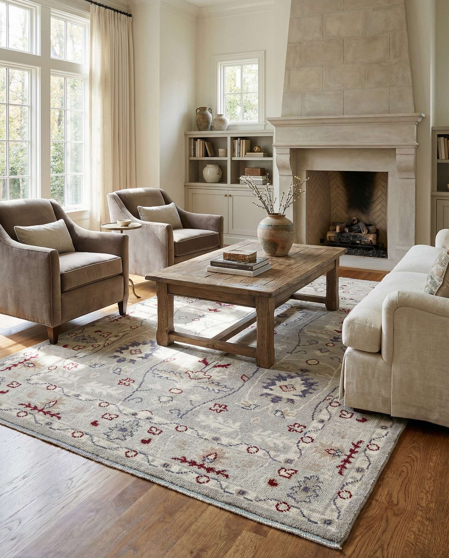 7' 10 x 10' 3 Hand Knotted Oushak Wool Rug