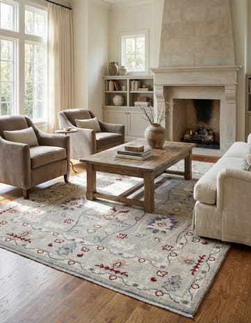 7' 10 x 10' 3 Hand Knotted Oushak Wool Rug