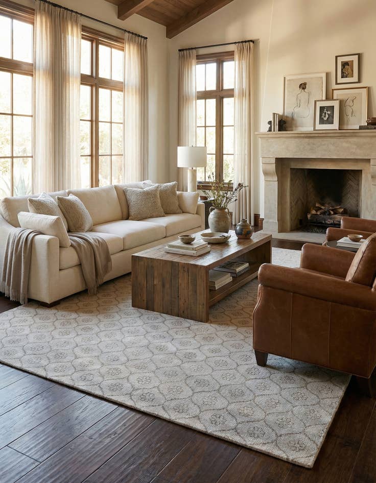 Detail image of 9' 8 x 13' 9 Hand Knotted Darya Wool Rug