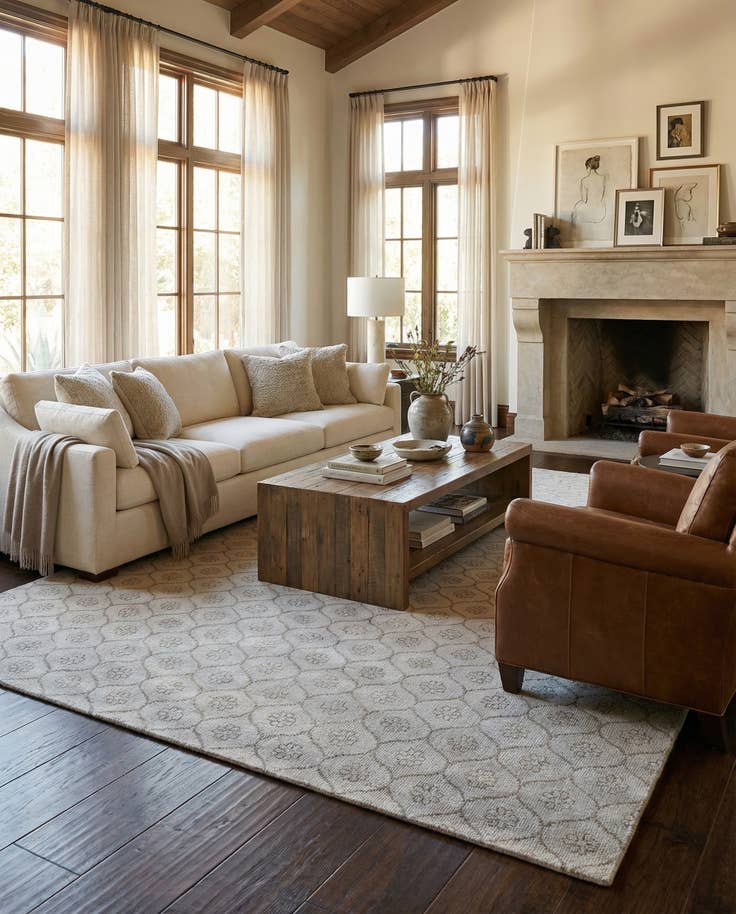 Detail image of 9' 8 x 13' 9 Hand Knotted Darya Wool Rug