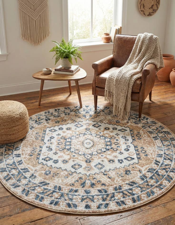 Detail image of 5' x 5' Oxford Round Rug