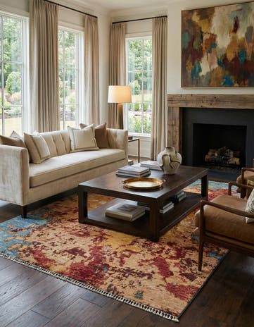 6' 8 x 9' 9 Rubin Wool Rug