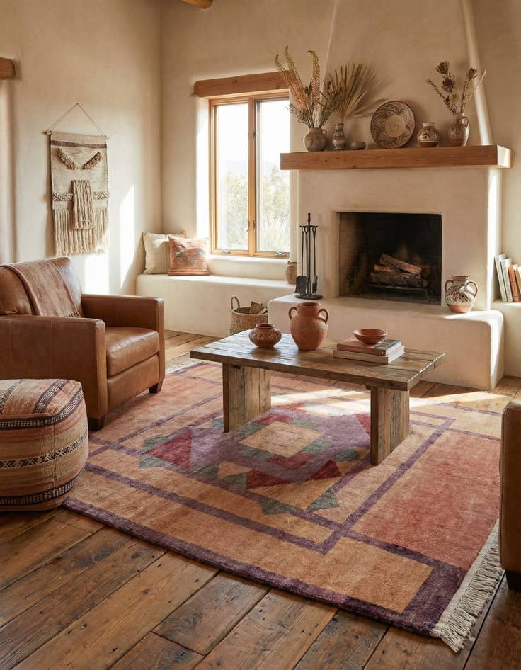 Detail image of 3' 5 x 6' 7  Hand Knotted Gabbeh Oriental Wool Rug