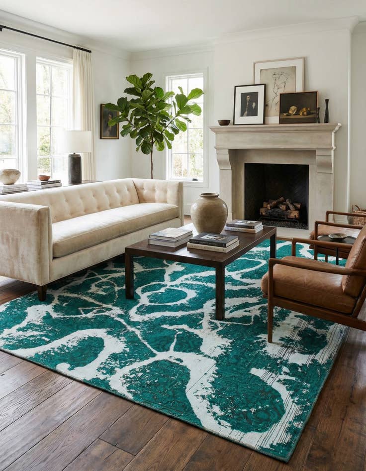 Detail image of 7' 3 x 9' 4 Hand Knotted Ultra Vintage Persian Wool Rug