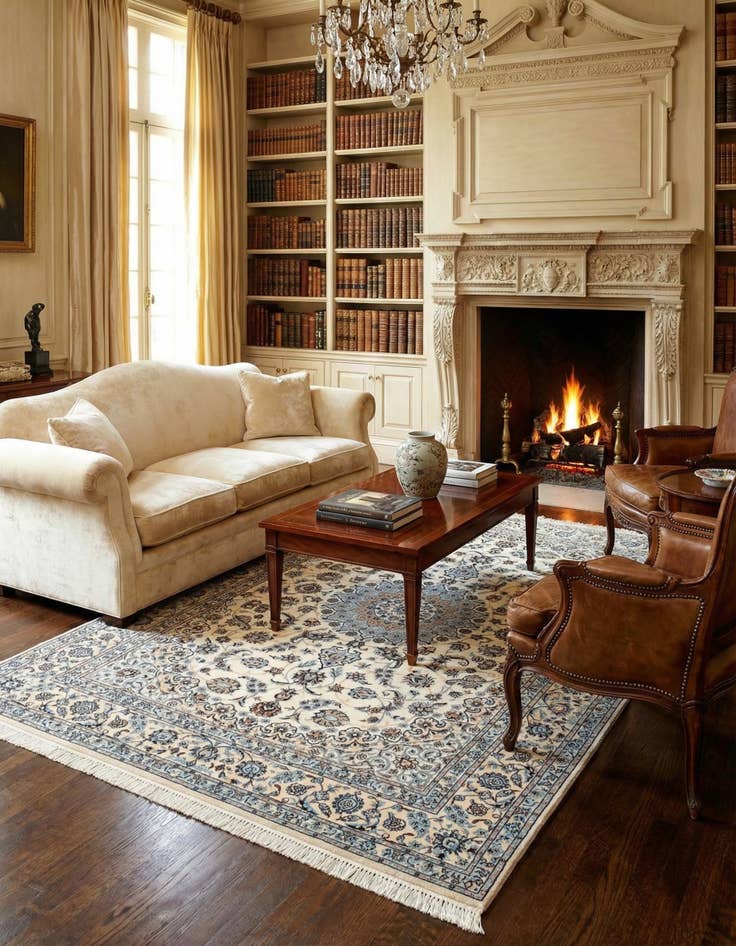 Detail image of 6' 7 x 9' 7 Nain Wool Rug