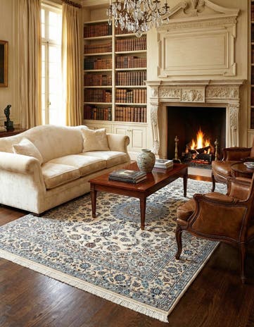 6' 7 x 9' 7 Nain Wool Rug
