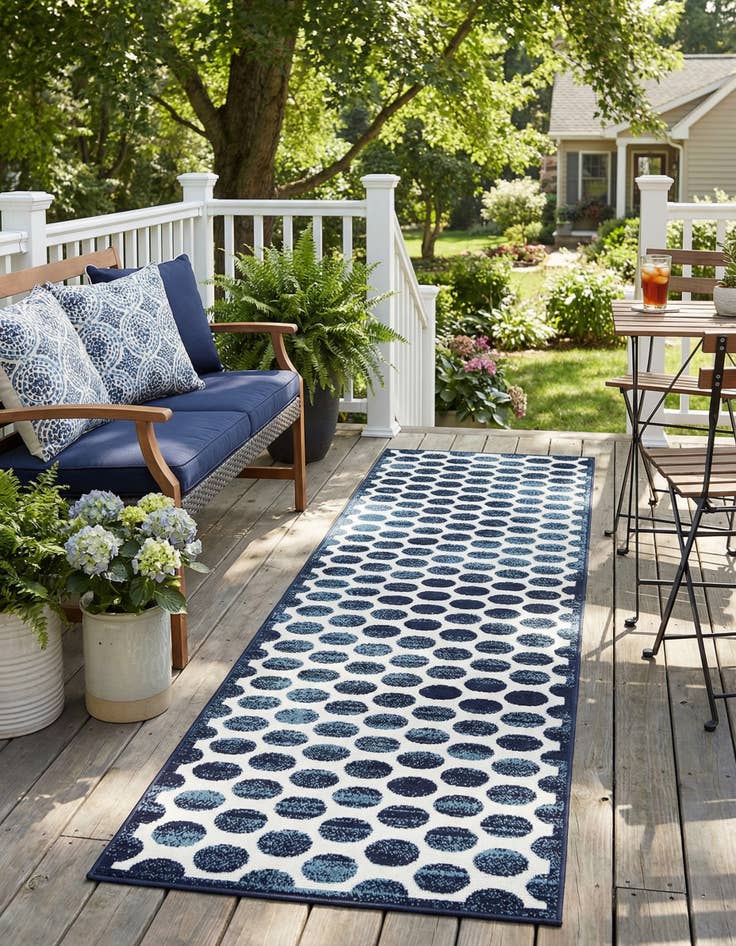 Detail image of 2' 7 x 12' Easy-Clean Sabrina Soto Indoor / Outdoor Runner Rug